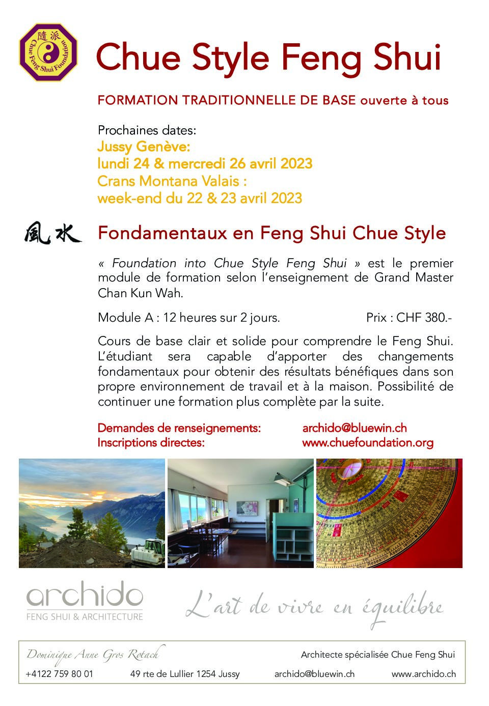 Module A – Bases du Feng Shui Chue style - 2 jours