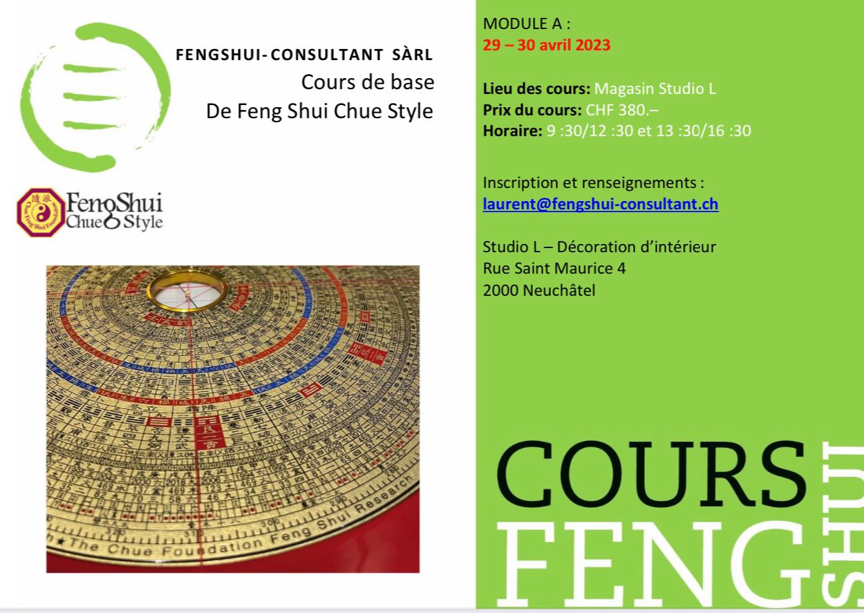 Module A – Bases du Feng Shui Chue style - 2 jours