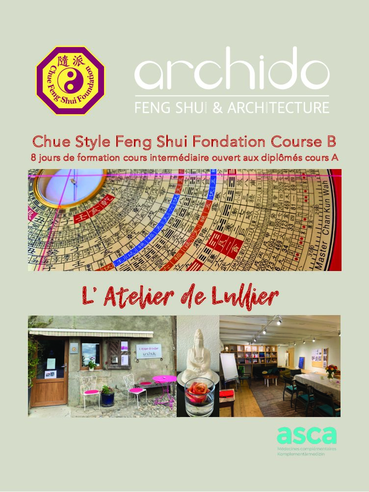 Module B - Cours intermédiaire de Feng Shui Chue style - 8 jours
